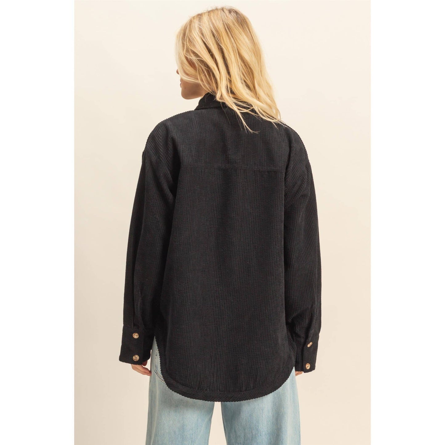 Classic Corduroy Shacket With Pockets