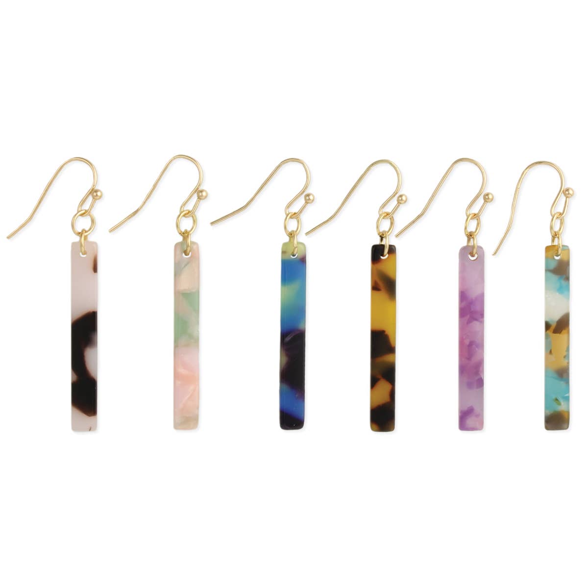 Bottled Bar Marbled Resin Earrings