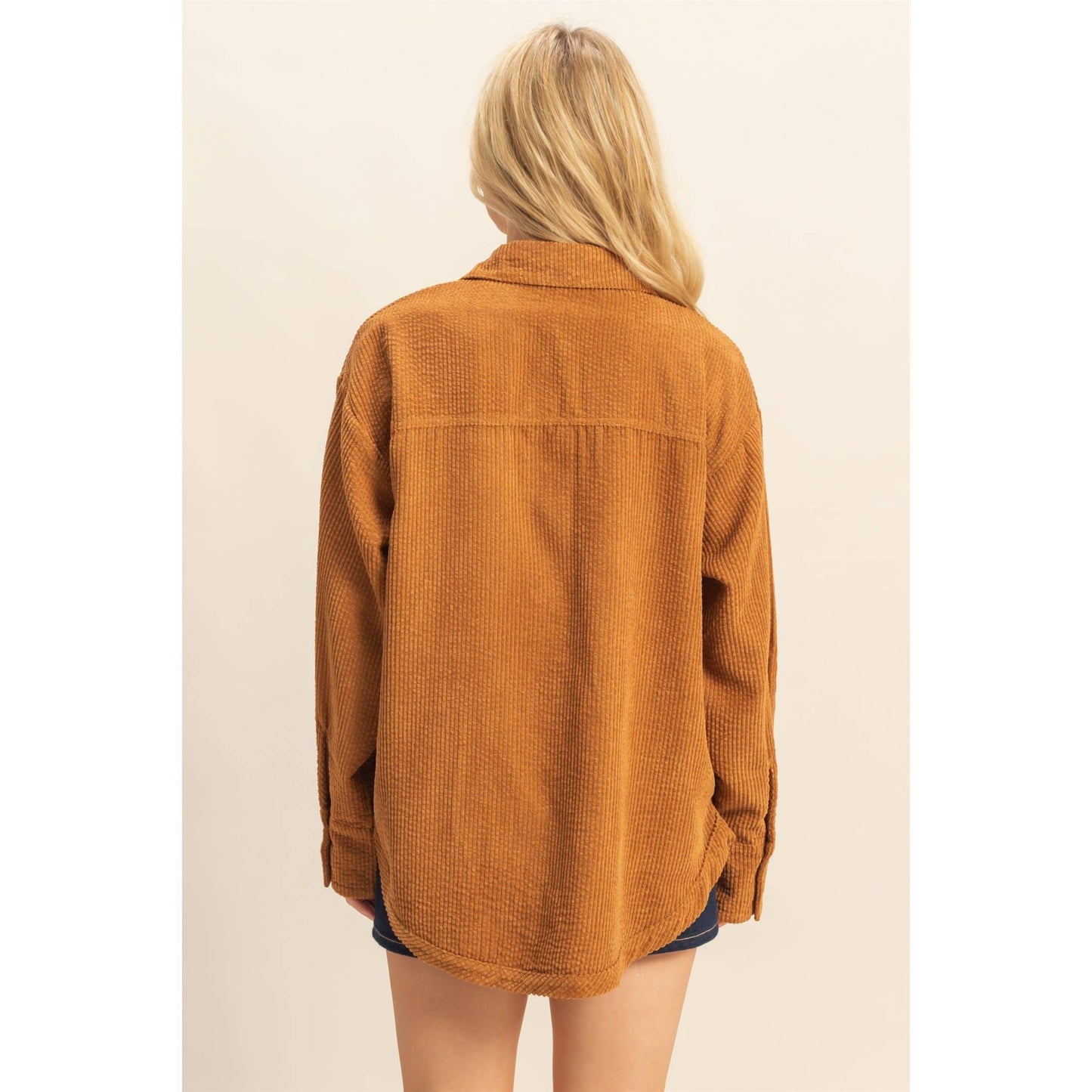 Classic Corduroy Shacket With Pockets