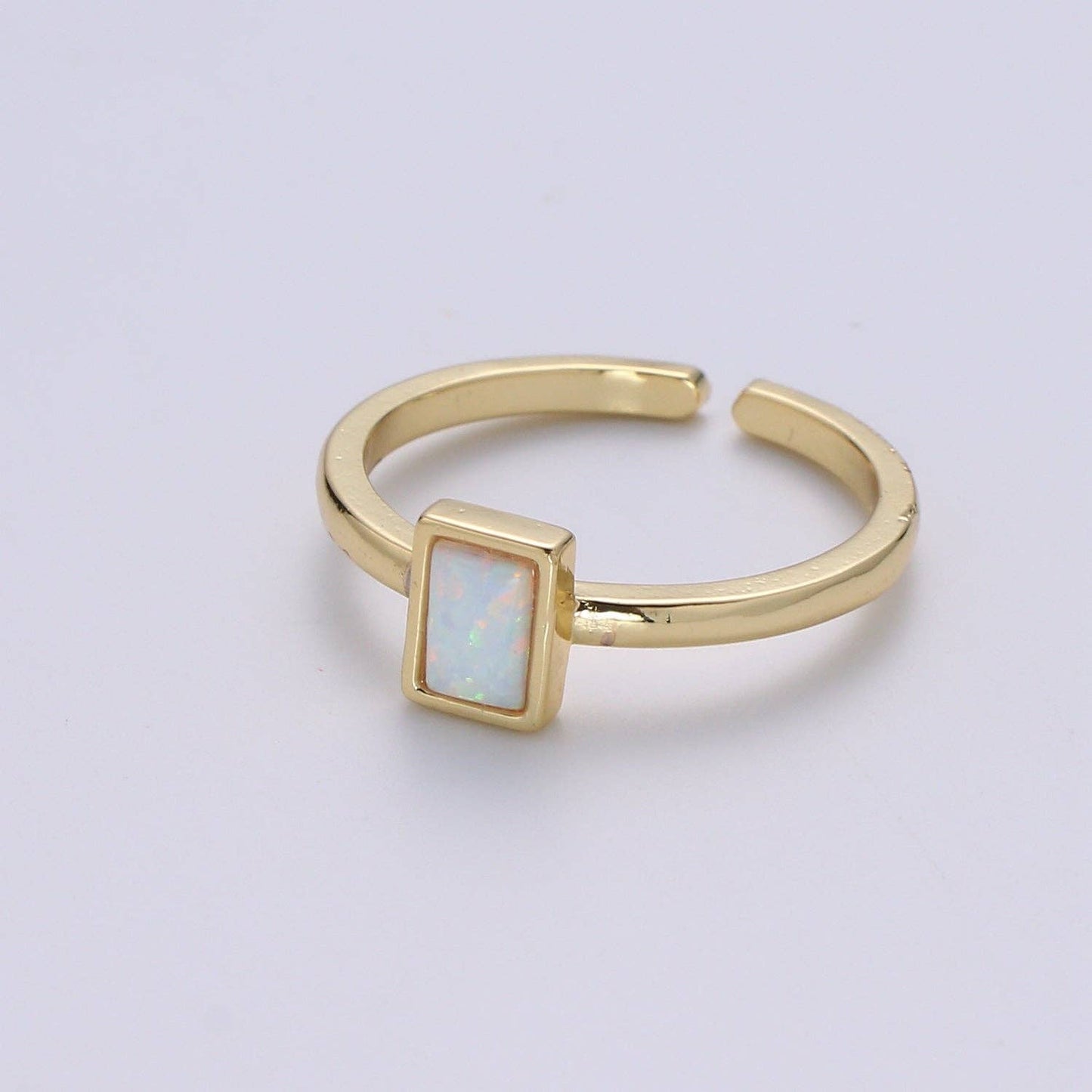 Blue Gem Gold Ring #7