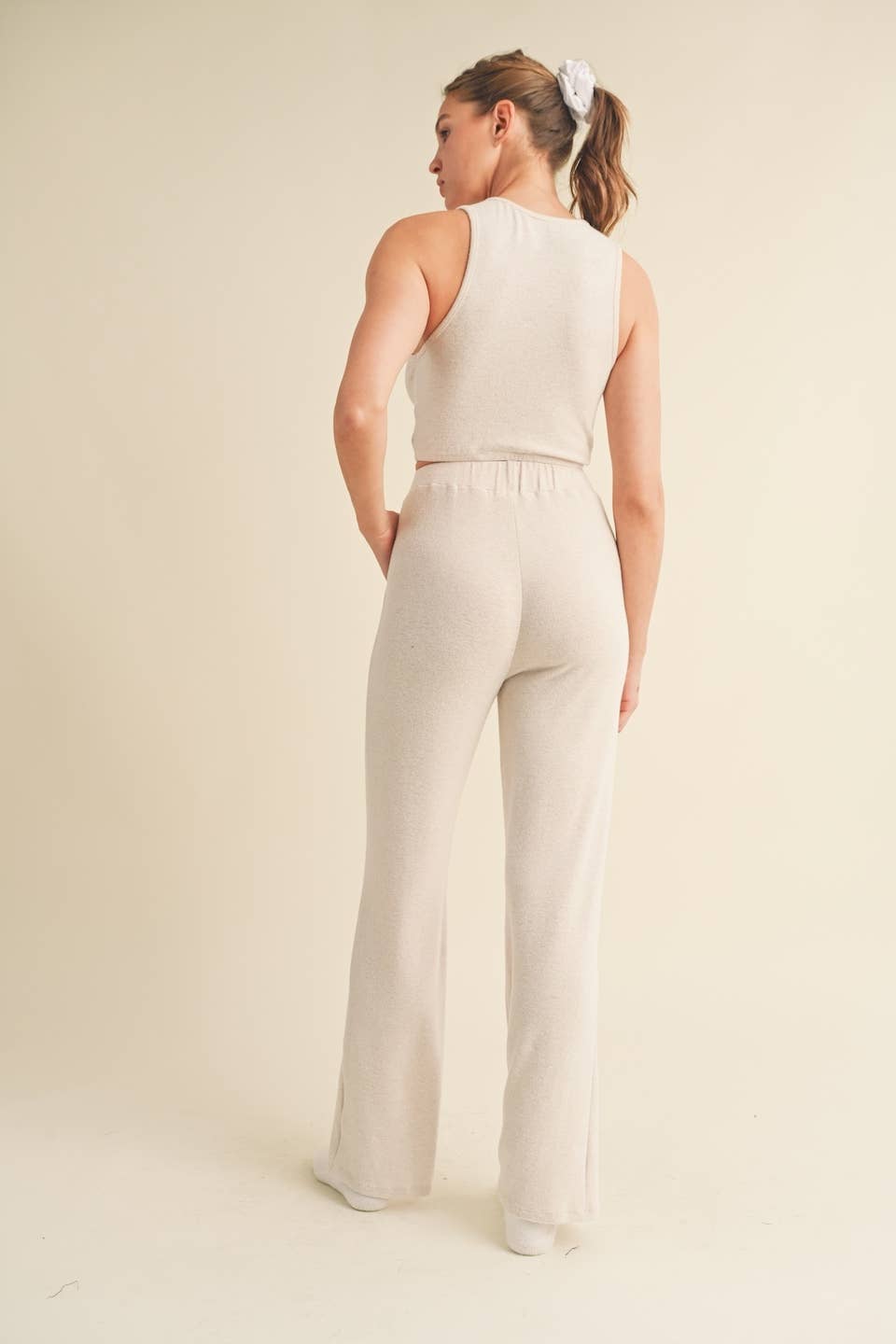 Soft Brushed Hacci Lounge Tank and Pants Set