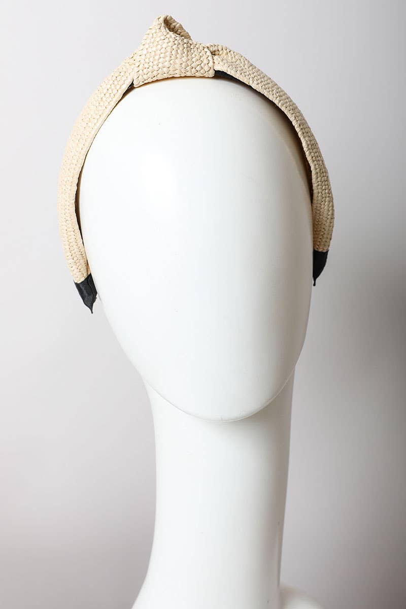 Bohemian Straw Rattan Knotted Headband