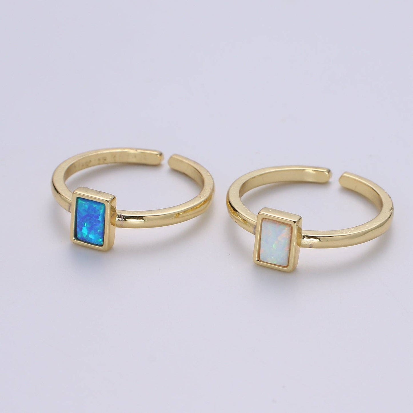 Blue Gem Gold Ring #7