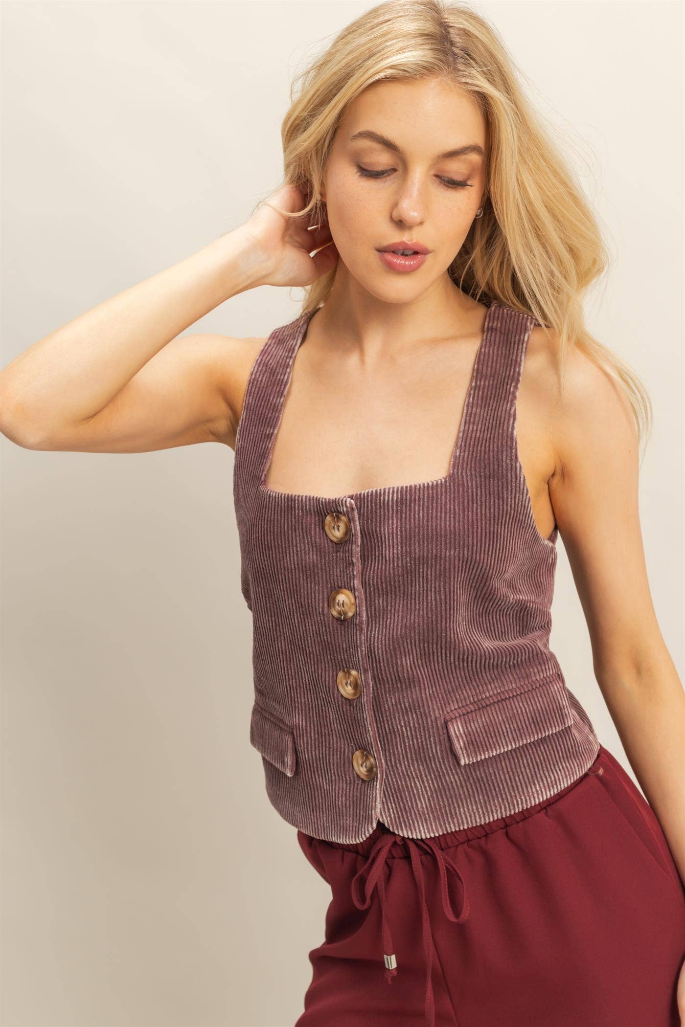Snow Garment Washed Corduroy Vest