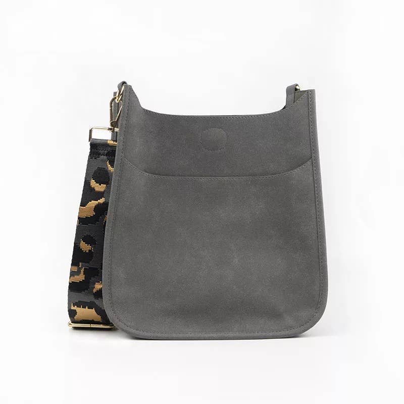 Vegan Suede Messenger Bag