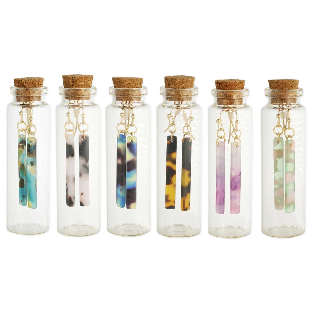 Bottled Bar Marbled Resin Earrings