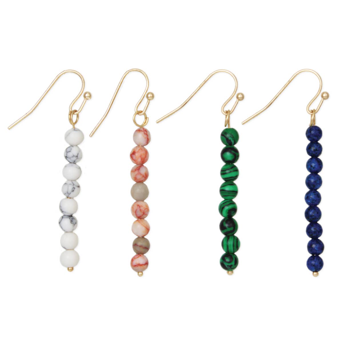 Bottled Treasures Stone Bead Drop Earrings