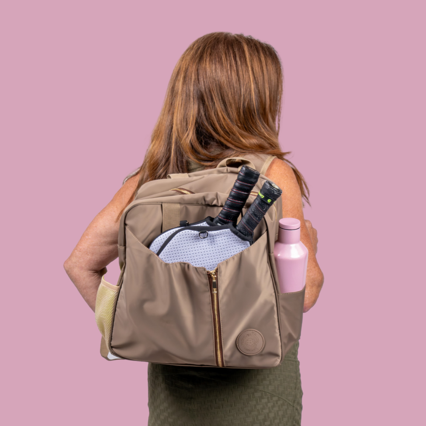 Pickleball Bag – 3-in-1 Tote, Crossbody, Backpack in Brown