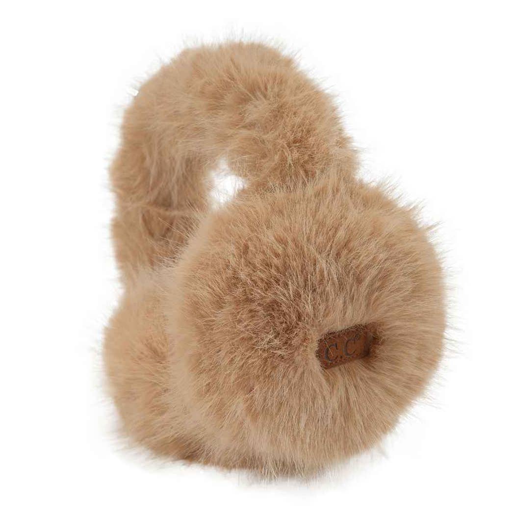 Solid Color Long Fur Winter Earmuff