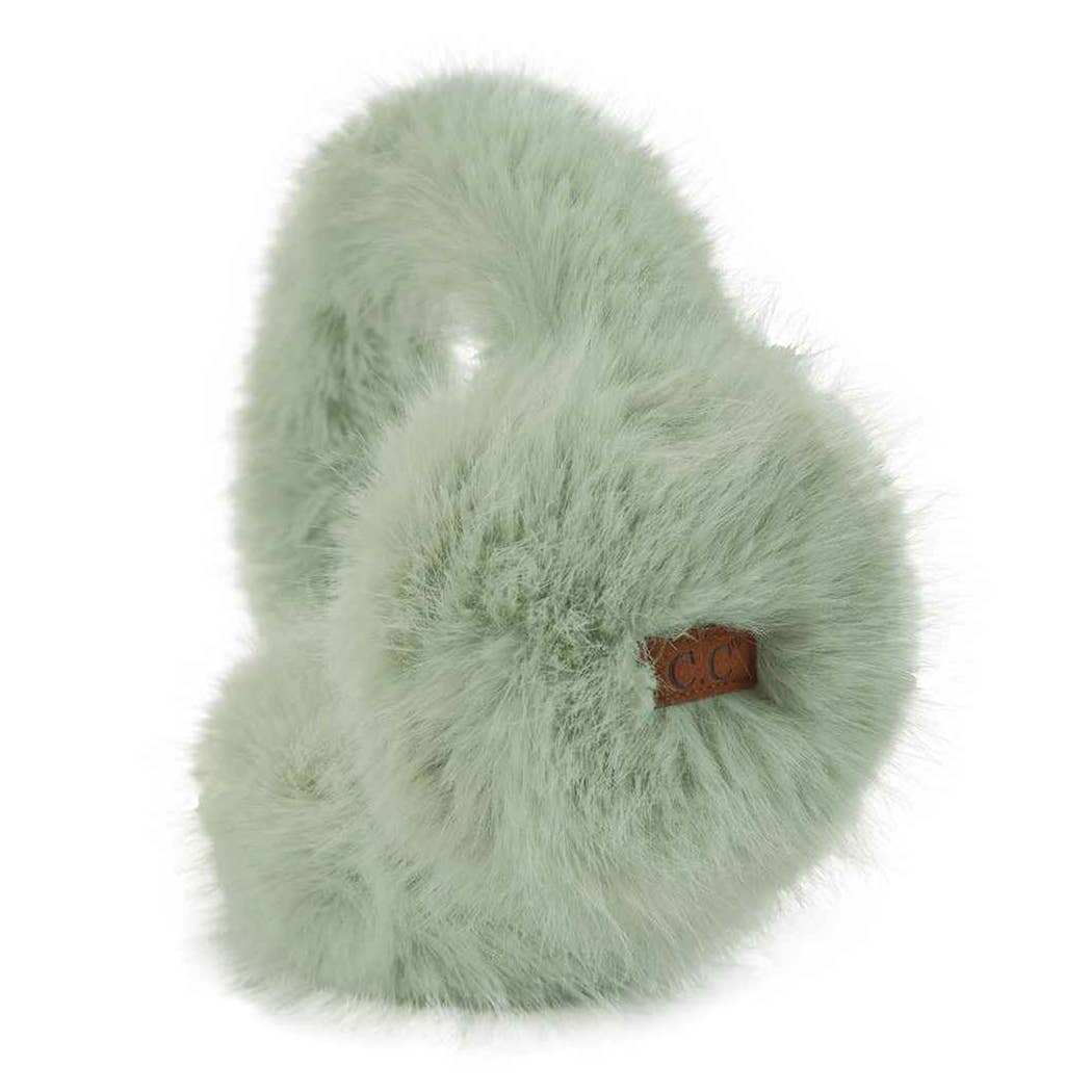 Solid Color Long Fur Winter Earmuff