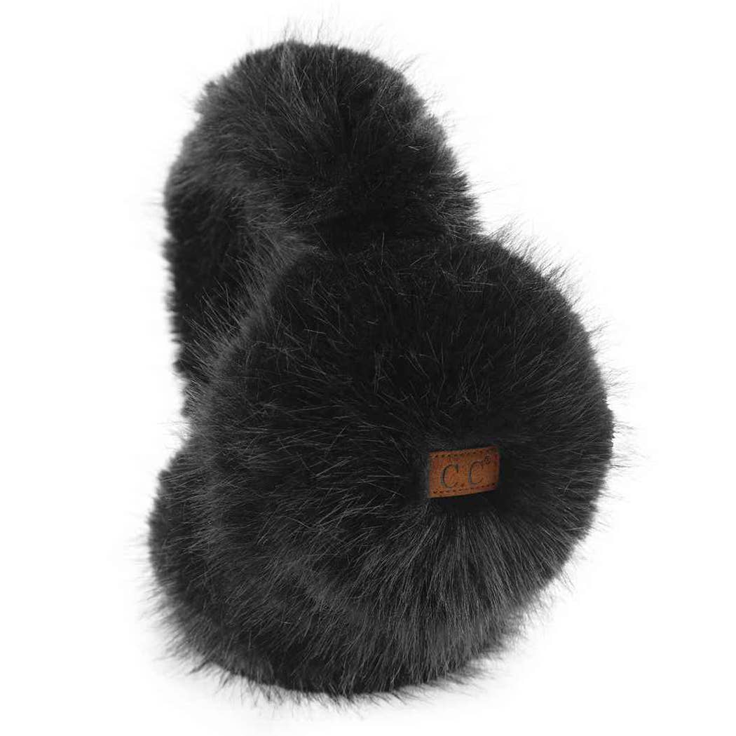 Solid Color Long Fur Winter Earmuff