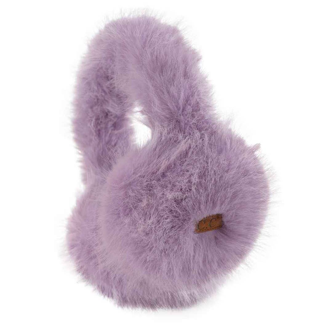 Solid Color Long Fur Winter Earmuff