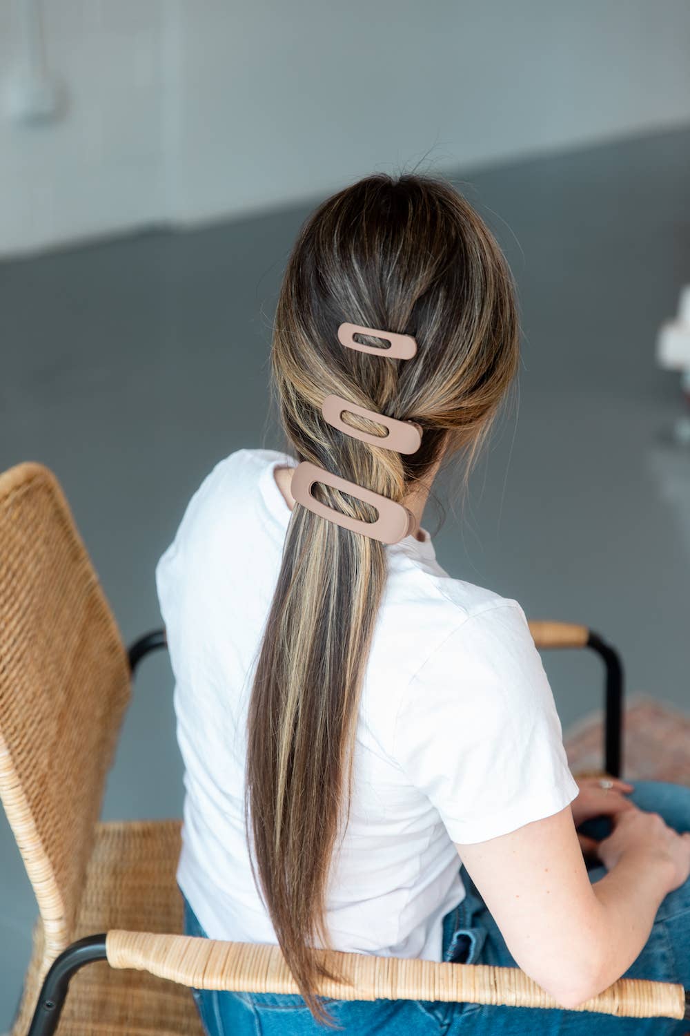 Mixed Size Flat Lay Clip Set of 3 - Brown