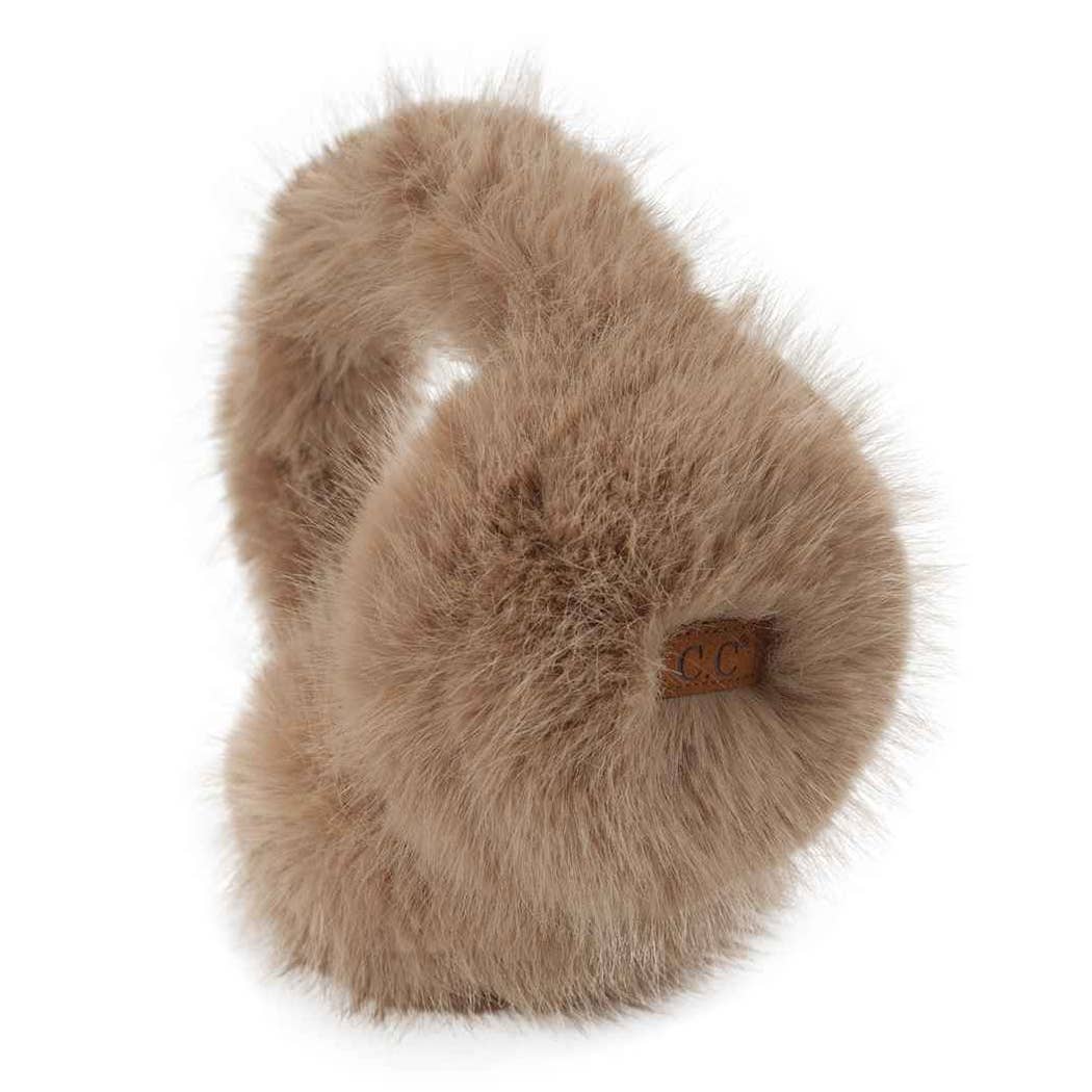 Solid Color Long Fur Winter Earmuff