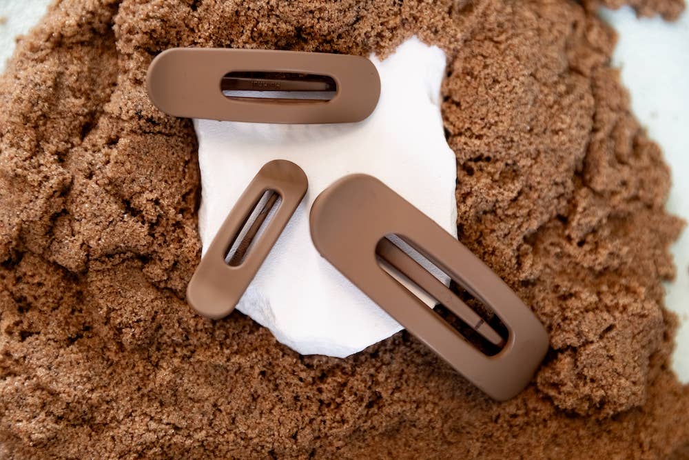 Mixed Size Flat Lay Clip Set of 3 - Brown
